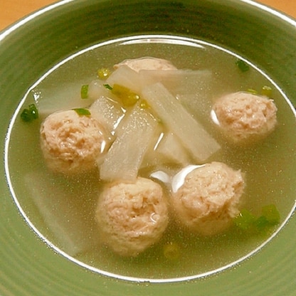 ほっこり☆鶏団子と大根の中華スープ
